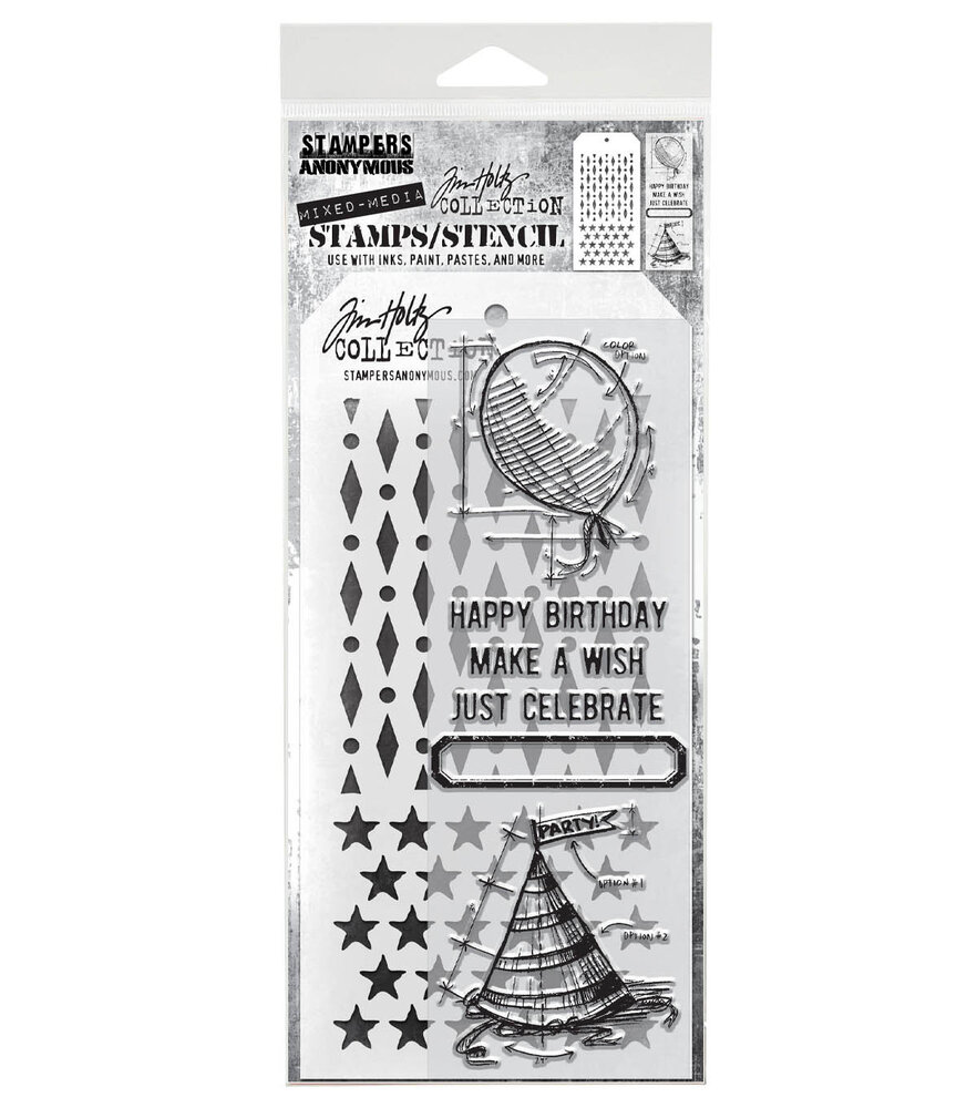 Stampers Anonymous Mixed Media #43 Tim Holtz Stamps/Stencil (THMM143) Stampers Anonymous Mixed Media #43 Tim Holtz Stamps/Stencil (THMM143)