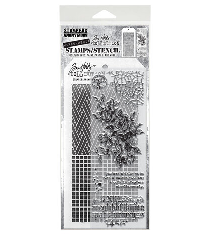 Stampers Anonymous Mixed Media #19 Tim Holtz Stamps/Stencil (THMM119) Stampers Anonymous Mixed Media #19 Tim Holtz Stamps/Stencil (THMM119)