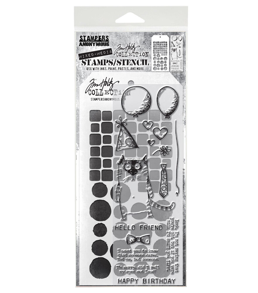Stampers Anonymous Mixed Media #9 Tim Holtz Stamps/Stencil (THMM109) Stampers Anonymous Mixed Media #9 Tim Holtz Stamps/Stencil (THMM109)