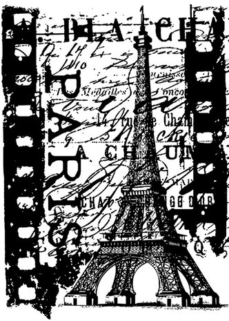 Stampers Anonymous Paris Film Tim Holtz Components Cling Mount Collage Stamp (COM035)