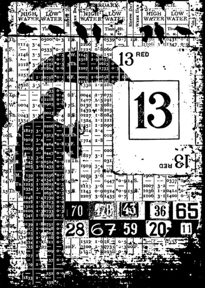 Stampers Anonymous Optimist Tim Holtz Components Cling Mount Collage Stamp (COM023) Stampers Anonymous Optimist Tim Holtz Components Cling Mount Collage Stamp (COM023)