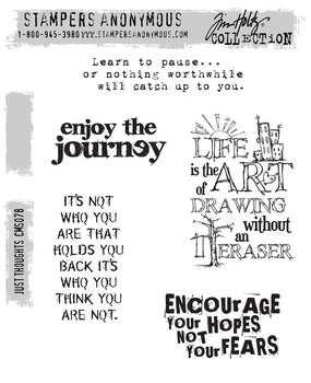 Stampers Anonymous Just Thoughts Tim Holtz Cling Stamps (CMS078)