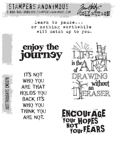 Stampers Anonymous Just Thoughts Tim Holtz Cling Stamps (CMS078)