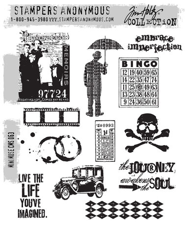 Stampers Anonymous Mini Muse Tim Holtz Cling Stamps (CMS063) Stampers Anonymous Mini Muse Tim Holtz Cling Stamps (CMS063)