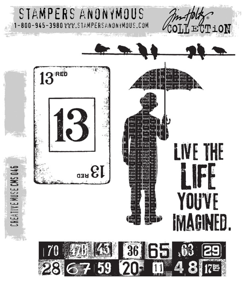 Stampers Anonymous Creative Muse Tim Holtz Cling Stamps (CMS046)