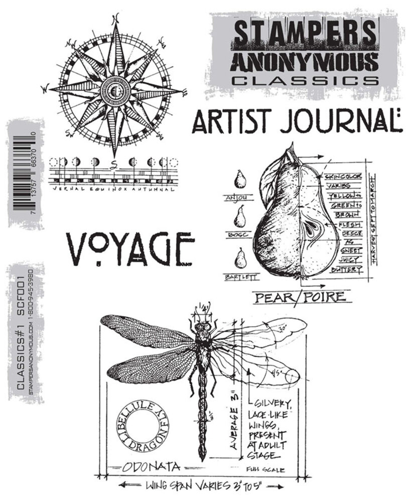 Stampers Anonymous Classics #1 Cling Mount Stamps (CBSCF001) Stampers Anonymous Classics #1 Cling Mount Stamps (CBSCF001)