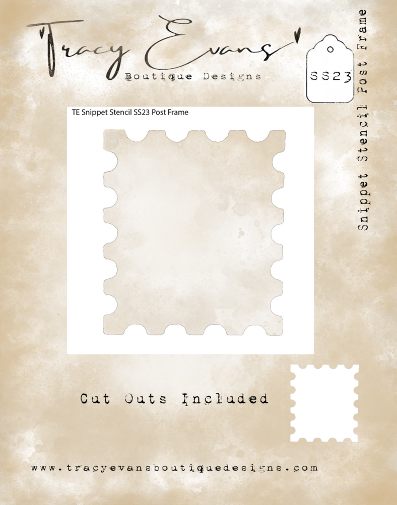 Tracy Evans Post Frame 4x4 Inch Snippet Stencil (SS023)