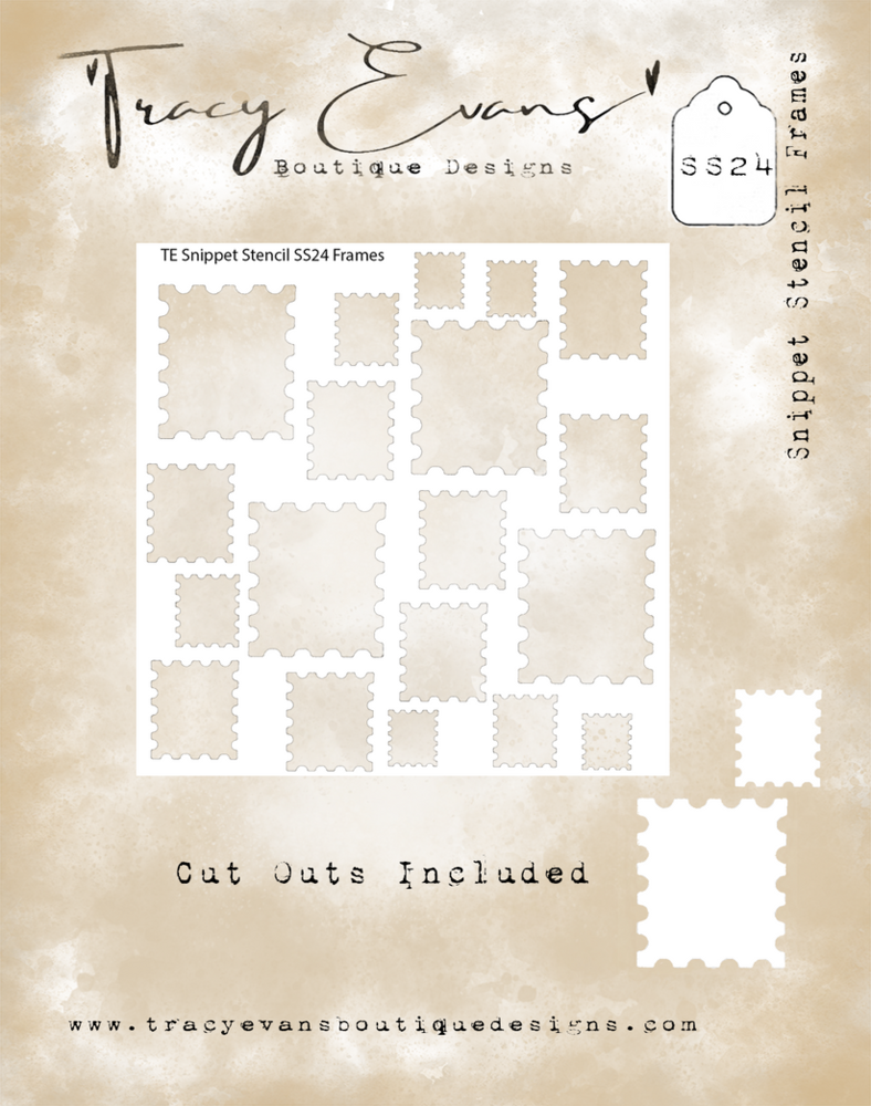 Tracy Evans Frames 4x4 Inch Snippet Stencil (SS024)