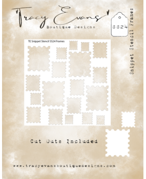 Tracy Evans Frames 4x4 Inch Snippet Stencil (SS024)