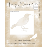 Tracy Evans Bird 4x4 Inch Snippet Stencil (SS029)