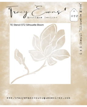 Tracy Evans Silhouette Bloom 6x6 Inch Stencil (ST002)