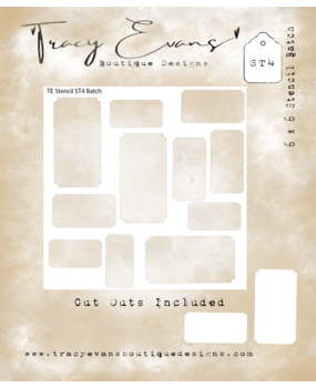 Tracy Evans Batch 6x6 Inch Stencil (ST004)