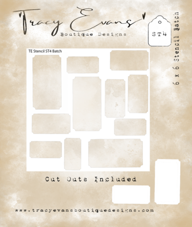 Tracy Evans Batch 6x6 Inch Stencil (ST004)