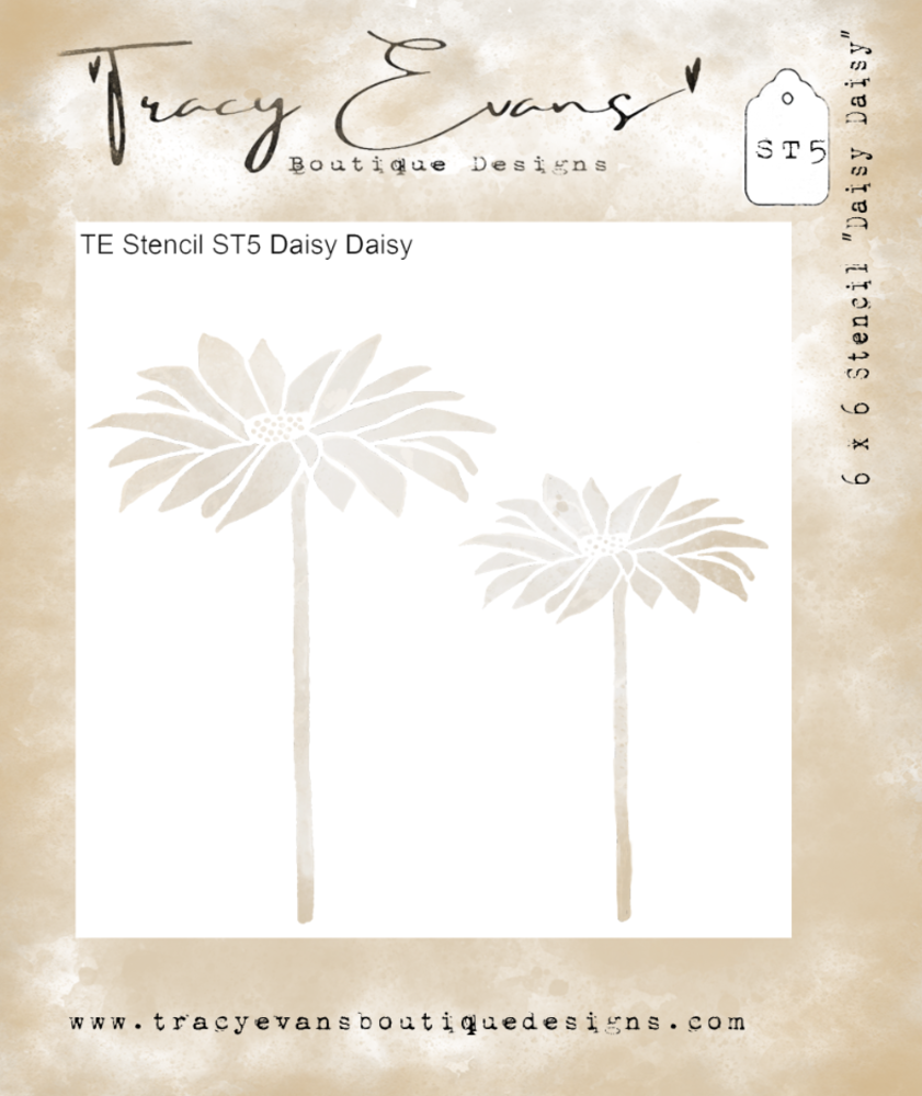 Tracy Evans Daisy Daisy 6x6 Inch Stencil (ST005)