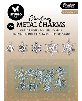 Studio Light Snowflakes Christmas Metal Charms (10pcs) (SL-CO-CHARM05) (BASIC)