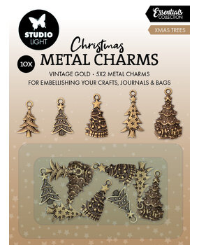 Studio Light Xmas Trees Christmas Metal Charms (10pcs) (SL-CO-CHARM07) (BASIC)
