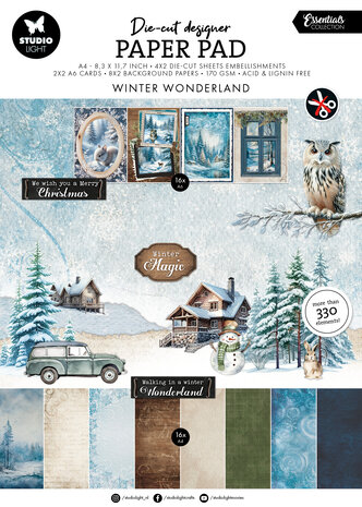 Studio Light Winter Wonderland Essentials Die-cut Paper Pad (SL-ES-DCPP345) Studio Light Winter Wonderland Essentials Die-cut Paper Pad (SL-ES-DCPP345)