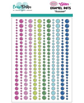 CarlijnDesign Glitter Enamel Dots Summer (300pcs) (CDED-0008)