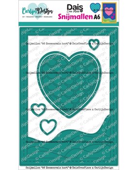 CarlijnDesign Snijmallen A6 Zeemeermin Hart (CDSN-0311)