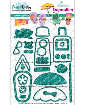 CarlijnDesign Snijmallen Flip Flop Friends (CDSN-0313)