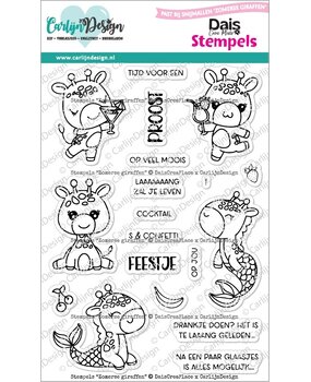 CarlijnDesign Clear Stamps Zomerse Giraffen (CDST-0146)