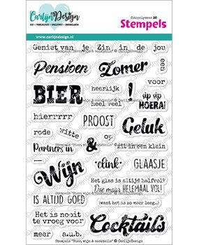CarlijnDesign Stempels Bier, Wijn & Cocktails (CDST-0148)