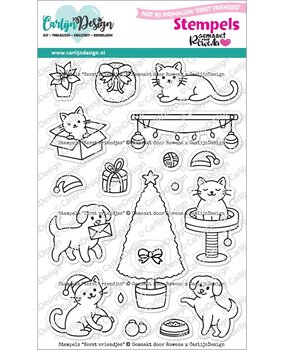 CarlijnDesign Clear Stamps Kerst Vriendjes (CDST-0149)
