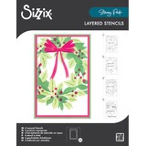 Sizzix Stencil by Stacey Park A6 A Wreath in Time (4pcs) (666903)