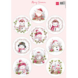 Marianne Design Decoupage A4 Sheet Merry Snowmen (VK9630)