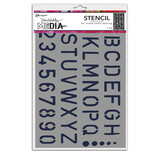 Ranger Dina Wakley MEdia Cling Stencils School Style Alpha (MDS87748)
