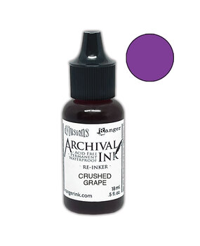 Ranger Dyan Reaveley Dylusions Archival Ink Crushed Grape Re-Inker 0.5 fl oz (ARD92131)