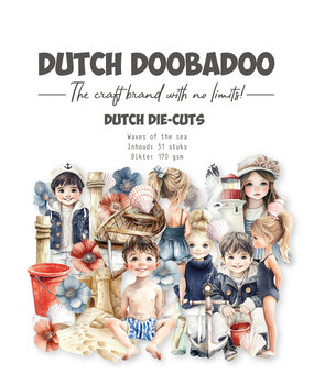 Dutch Doobadoo Waves at the Sea A6 Dutch Collage Die-Cuts Waves of the Sea (31pcs) (474.007.508)