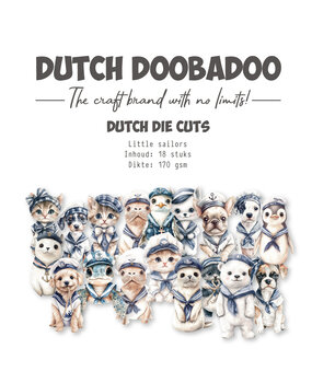 Dutch Doobadoo Waves at the Sea A7 Dutch Collage Die-Cuts Little Sailors (18pcs) (474.007.509)
