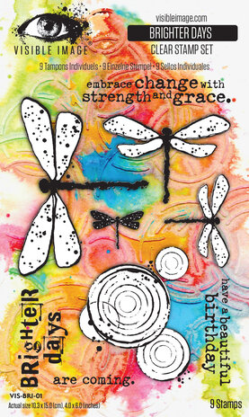 Visible Image Brighter Days 4x6 Inch Stamp Set (VIS-BRI-01) Visible Image Brighter Days 4x6 Inch Stamp Set (VIS-BRI-01)