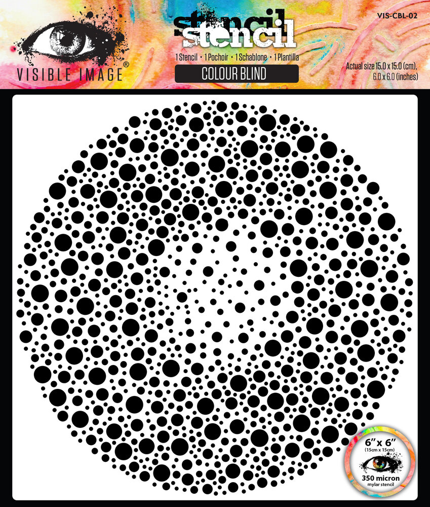 Visible Image Colour Blind 6x6 Inch Stencil (VIS-CBL-02) Visible Image Colour Blind 6x6 Inch Stencil (VIS-CBL-02)