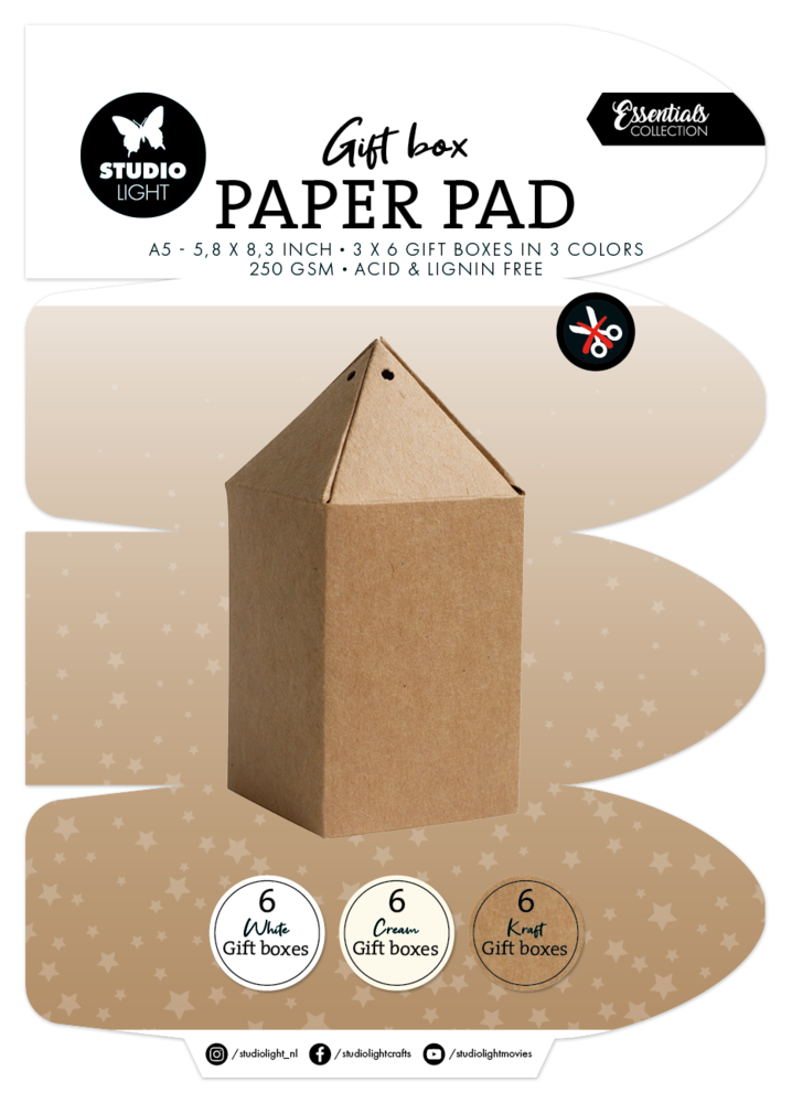 Studio Light Gift Box Christmas Gift Box Paper Pad (SL-ES-GBPP355) Studio Light Gift Box Christmas Gift Box Paper Pad (SL-ES-GBPP355)
