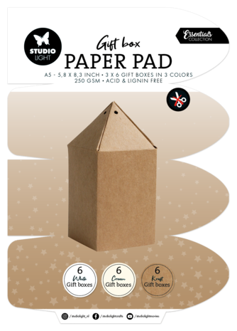 Studio Light Gift Box Christmas Gift Box Paper Pad (SL-ES-GBPP355) Studio Light Gift Box Christmas Gift Box Paper Pad (SL-ES-GBPP355)