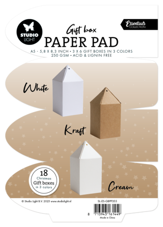 Studio Light Gift Box Christmas Gift Box Paper Pad (SL-ES-GBPP355) Studio Light Gift Box Christmas Gift Box Paper Pad (SL-ES-GBPP355)