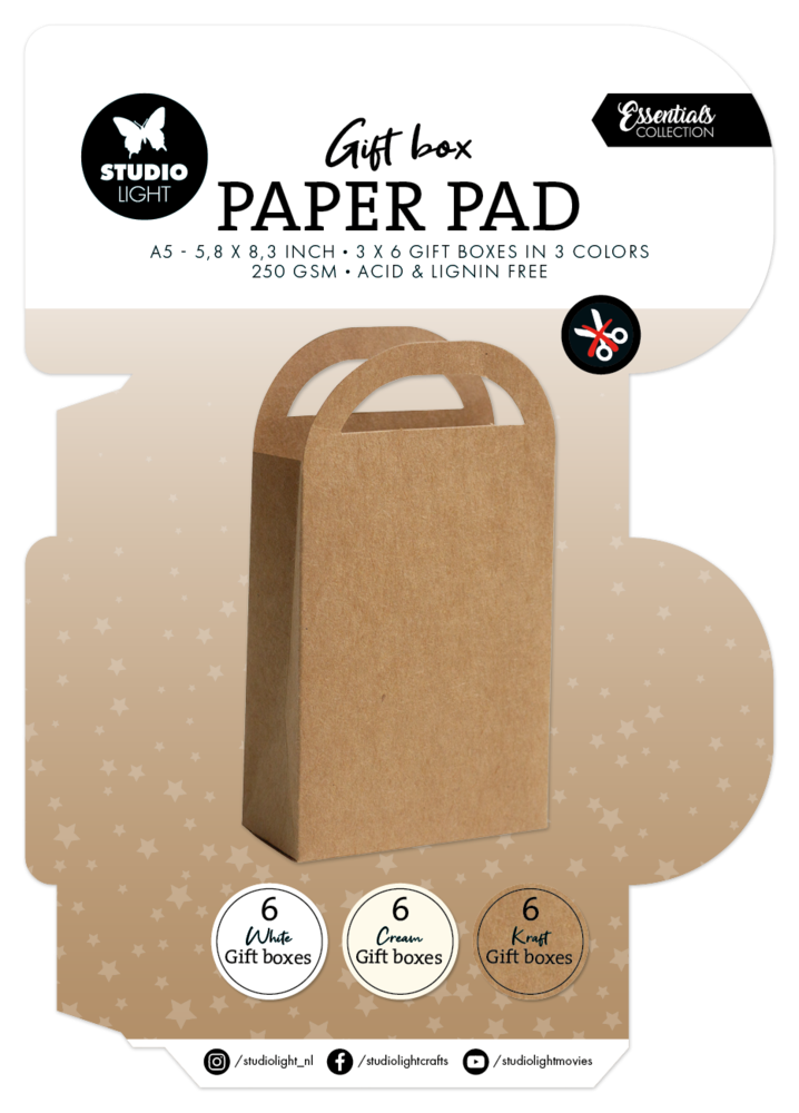 Studio Light Giftbag Christmas Gift Box Paper Pad (SL-ES-GBPP354) Studio Light Giftbag Christmas Gift Box Paper Pad (SL-ES-GBPP354)
