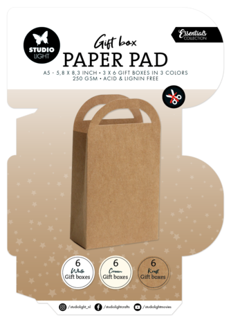 Studio Light Giftbag Christmas Gift Box Paper Pad (SL-ES-GBPP354) Studio Light Giftbag Christmas Gift Box Paper Pad (SL-ES-GBPP354)