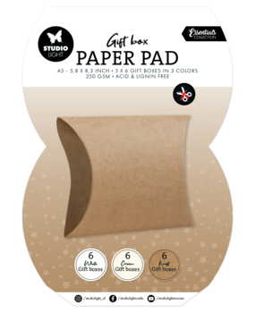 Studio Light Pillowbox Christmas Gift Box Paper Pad (SL-ES-GBPP353) Studio Light Pillowbox Christmas Gift Box Paper Pad (SL-ES-GBPP353)