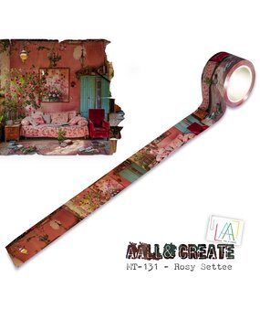 Aall and Create Layer-It-Up Washi Tape 25mm 10m Rosy Settee (AALL-MT-131) Aall and Create Layer-It-Up Washi Tape 25mm 10m Rosy Settee (AALL-MT-131)