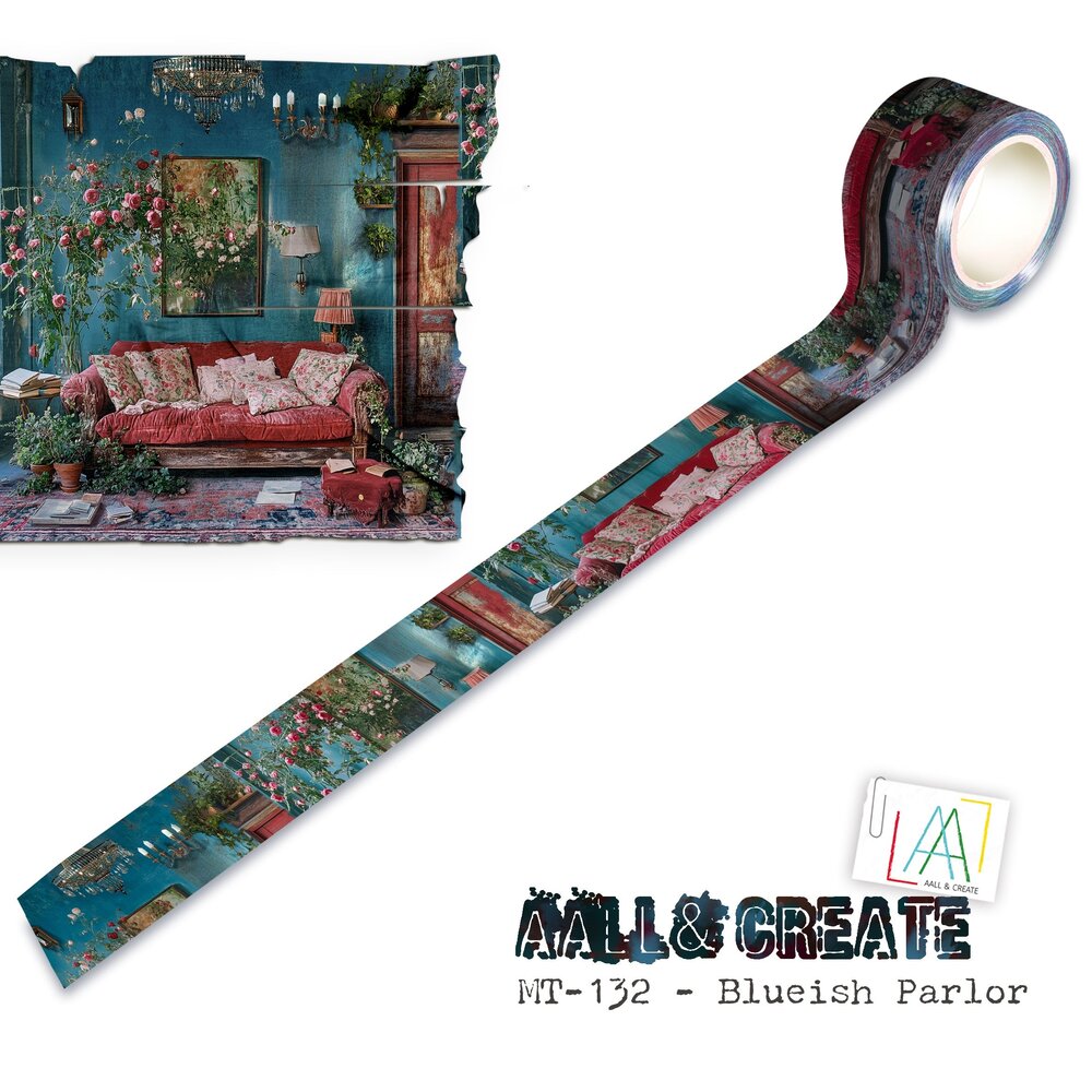 Aall and Create Layer-It-Up Washi Tape 25mm 10m Blueish Parlor (AALL-MT-132) Aall and Create Layer-It-Up Washi Tape 25mm 10m Blueish Parlor (AALL-MT-132)