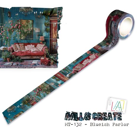 Aall and Create Layer-It-Up Washi Tape 25mm 10m Blueish Parlor (AALL-MT-132) Aall and Create Layer-It-Up Washi Tape 25mm 10m Blueish Parlor (AALL-MT-132)