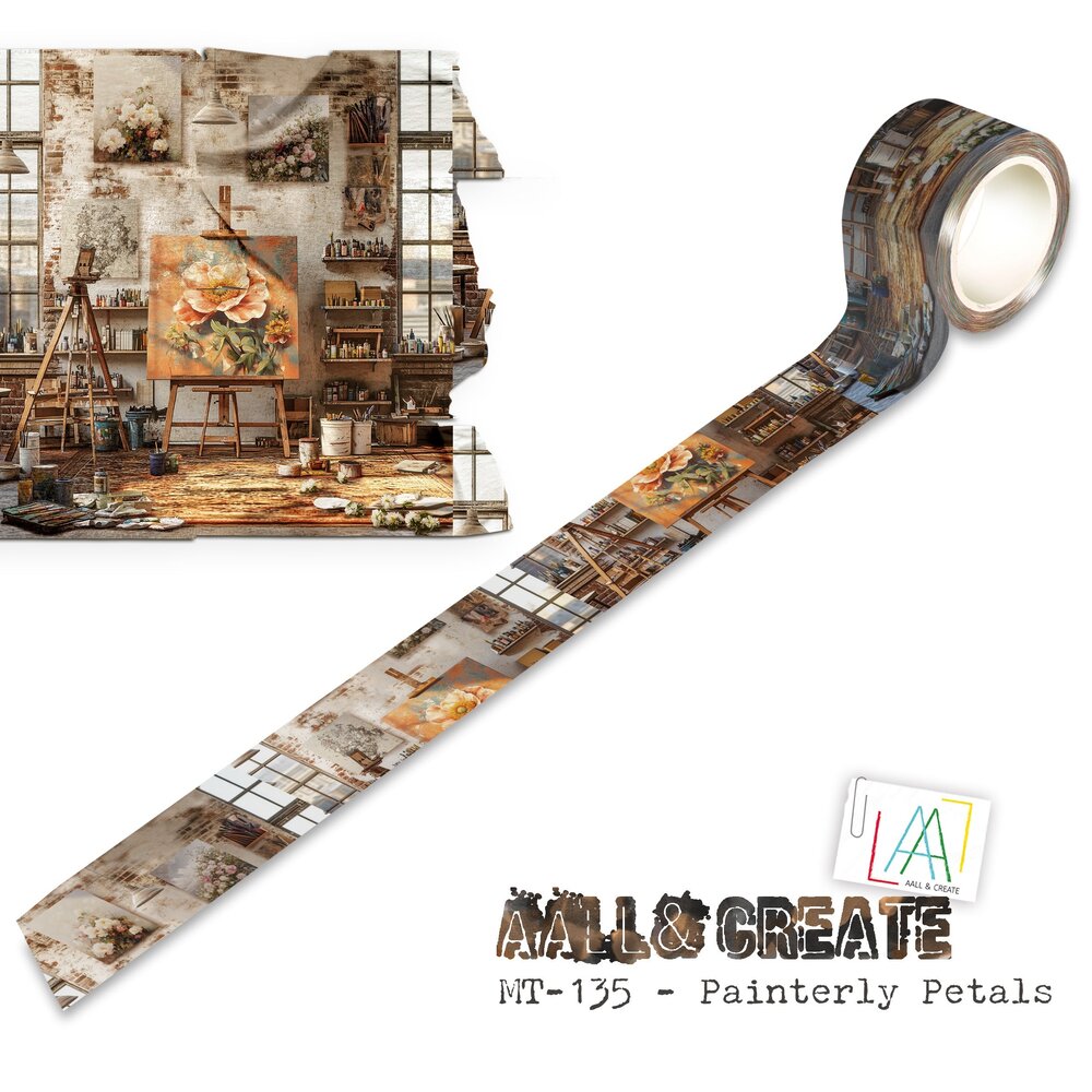 Aall and Create Layer-It-Up Washi Tape 25mm 10m Painterly Petals (AALL-MT-135) Aall and Create Layer-It-Up Washi Tape 25mm 10m Painterly Petals (AALL-MT-135)