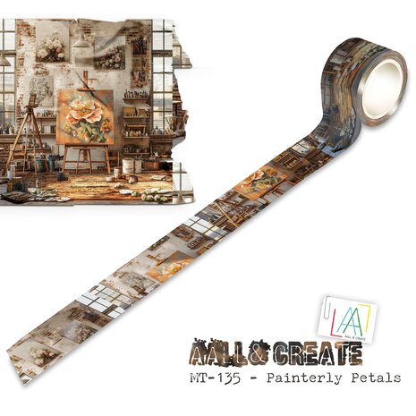 Aall and Create Layer-It-Up Washi Tape 25mm 10m Painterly Petals (AALL-MT-135) Aall and Create Layer-It-Up Washi Tape 25mm 10m Painterly Petals (AALL-MT-135)