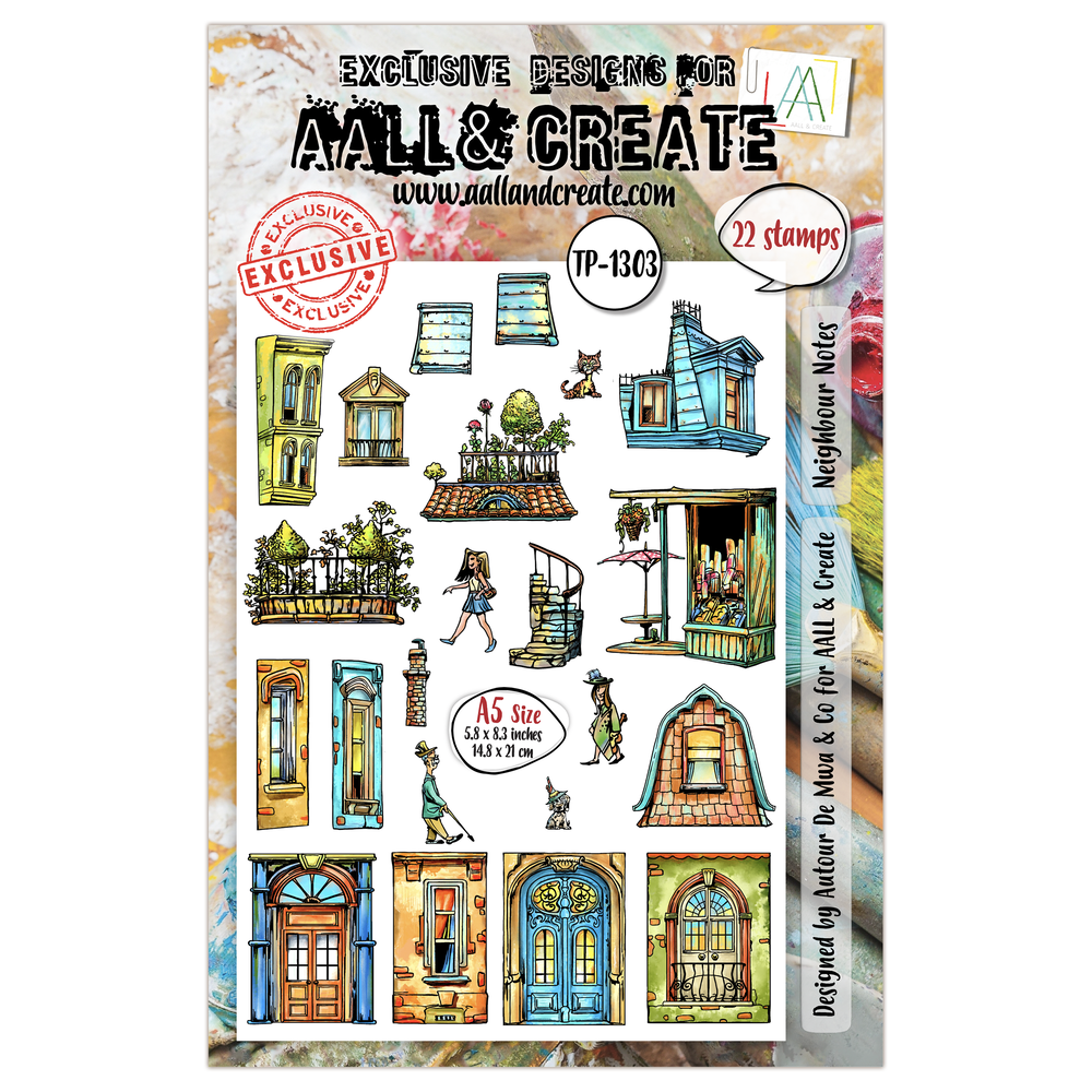 Aall and Create AALLtropolis Stamp Set A5 Neighbour Notes (AALL-TP-1303) Aall and Create AALLtropolis Stamp Set A5 Neighbour Notes (AALL-TP-1303)