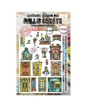 Aall and Create AALLtropolis Stamp Set A5 Roofline Friends (AALL-TP-1304) Aall and Create AALLtropolis Stamp Set A5 Roofline Friends (AALL-TP-1304)