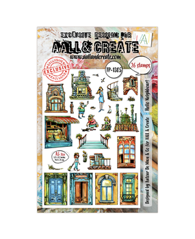 Aall and Create AALLtropolis Stamp Set A5 Hello Neighbour! (AALL-TP-1305) Aall and Create AALLtropolis Stamp Set A5 Hello Neighbour! (AALL-TP-1305)