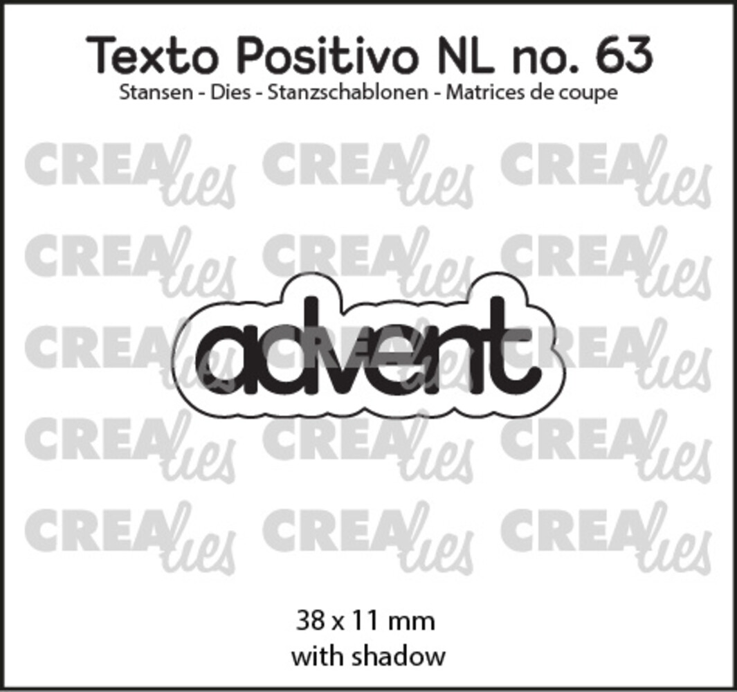 Crealies Texto Positivo Stansen Dutch Advent (POSNL63)